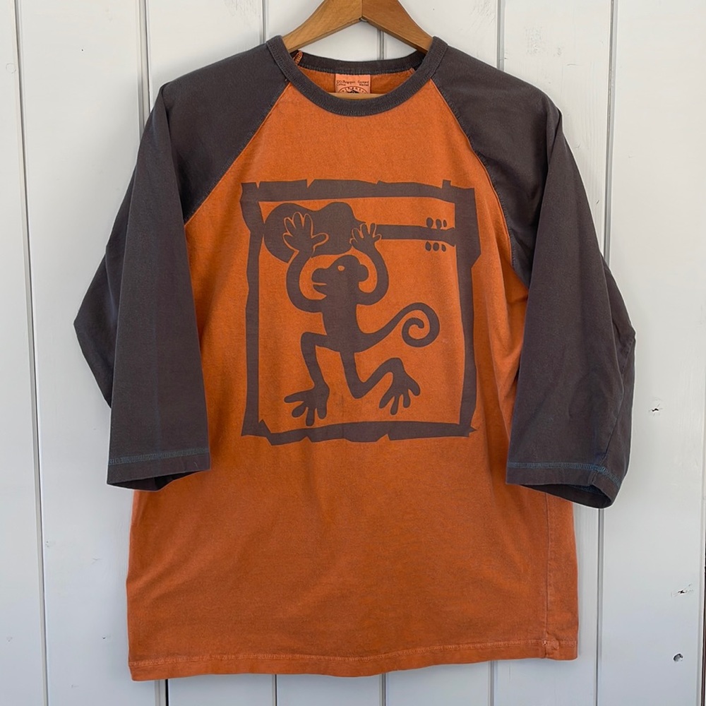 🔥5/$20🔥Keith Urban Be Here Monkey Long Sleeve T-shirt 2004 Large 3/4 Sleeve